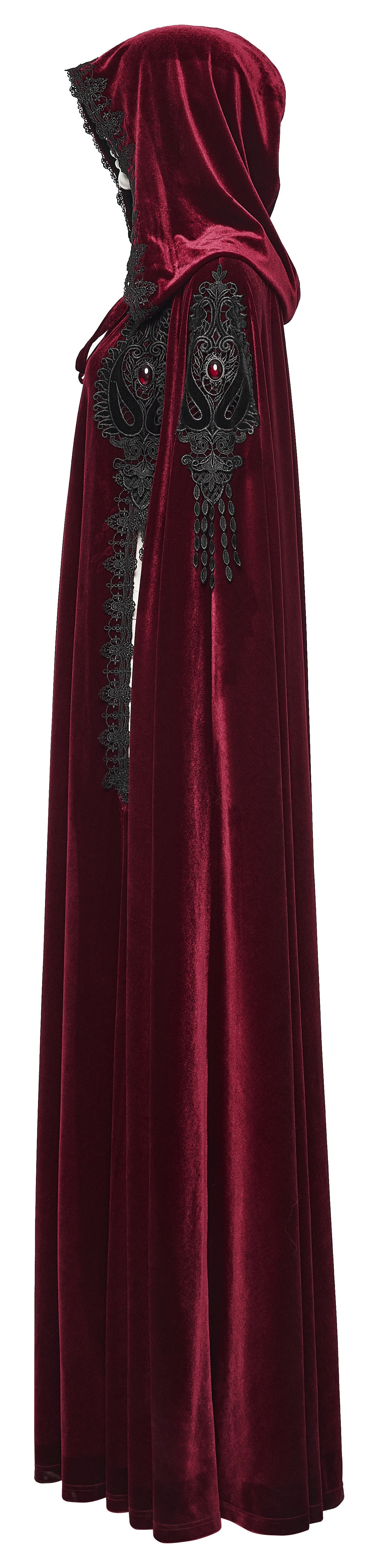 Punk Rave Seraphiel Gothic Velvet Cloak – Blood Red