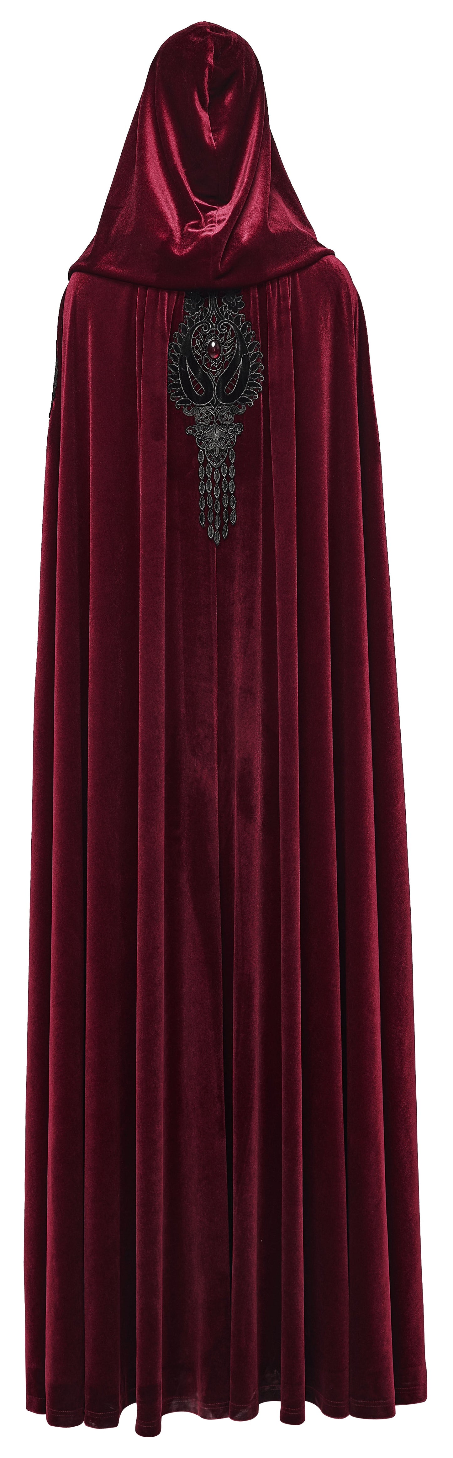 Punk Rave Seraphiel Gothic Velvet Cloak – Blood Red