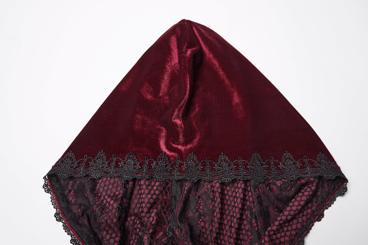 Punk Rave Seraphiel Gothic Velvet Cloak – Blood Red