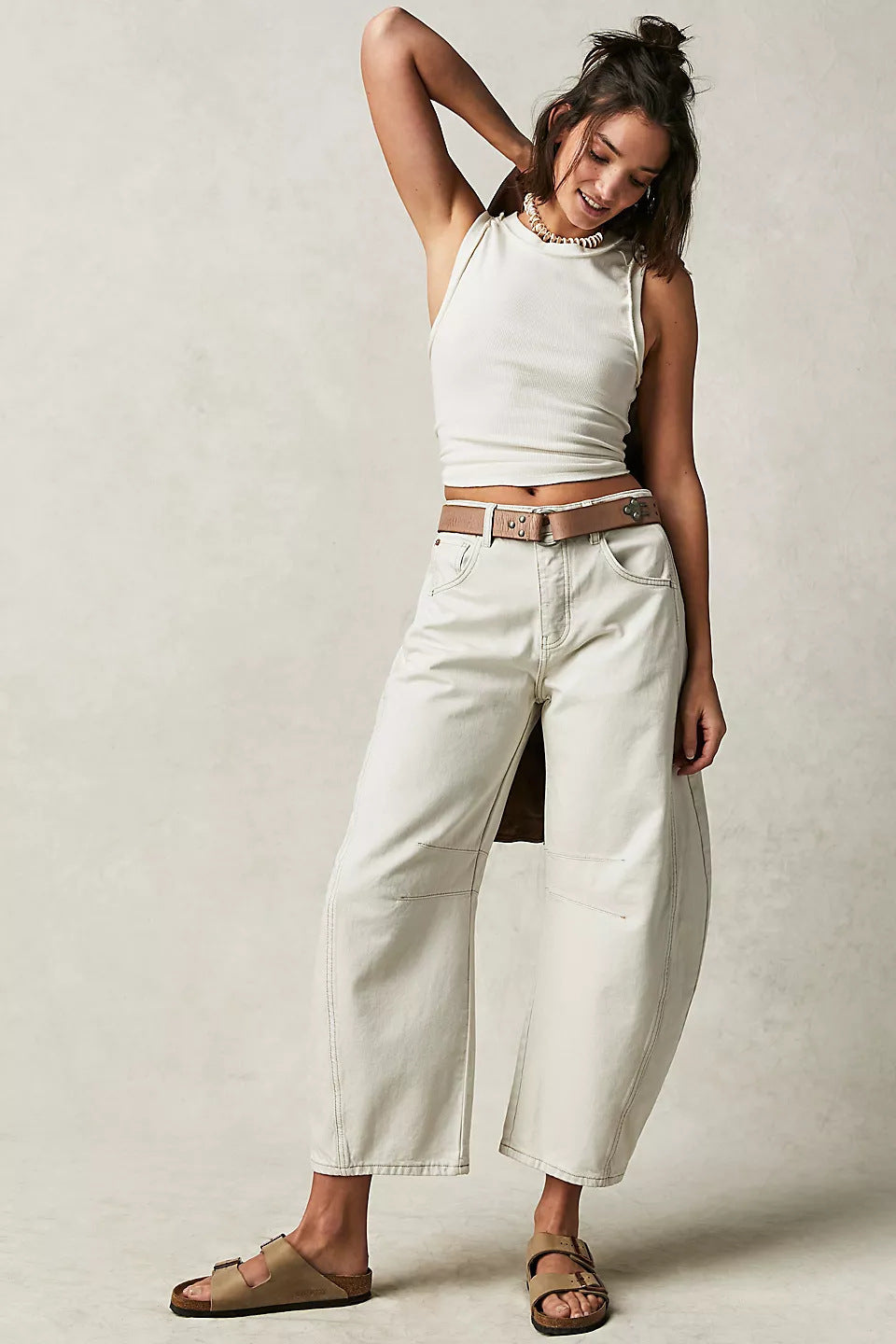 Jean fuselé taille mi-haute super extensible