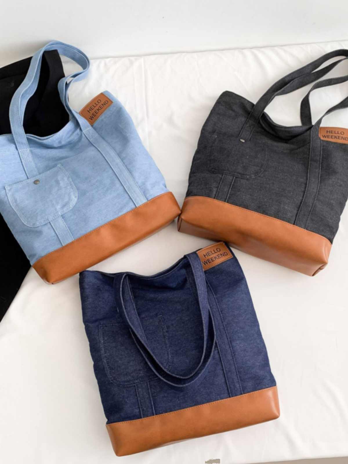 Large Capacity Canvas Shoulder Bag - Soft Tote - Stuffs & Savers