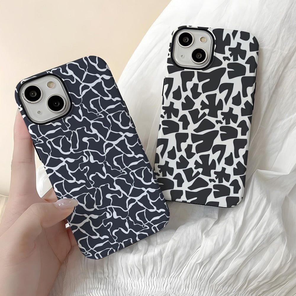 Coque de téléphone à motif Apple 14pm coque 2-en-1 Ip16pro coque rigide femme 12pm 15
