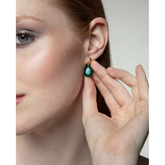 Ladies' Earrings Viceroy 13229E100-52 Golden Green