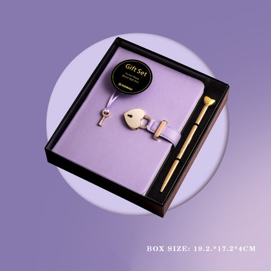 Creative Heart-shaped Sheepskin Lock Journal