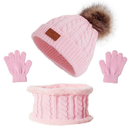 Children's Winter Accessories Set - Hat, Scarf & Gloves