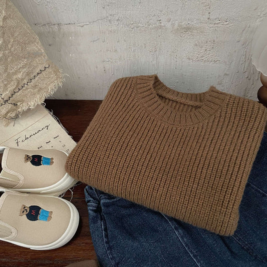 Western Style Loose-fitting Solid Color Long Sleeves