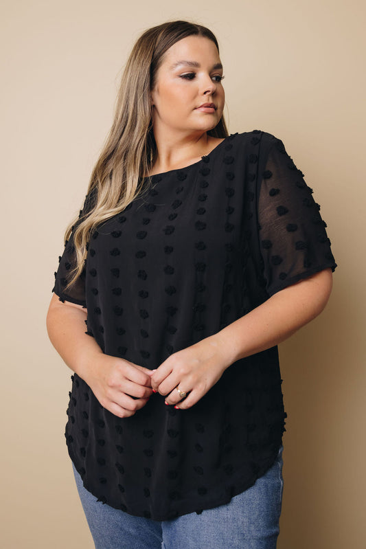 Grande taille - Haut Mac à pois