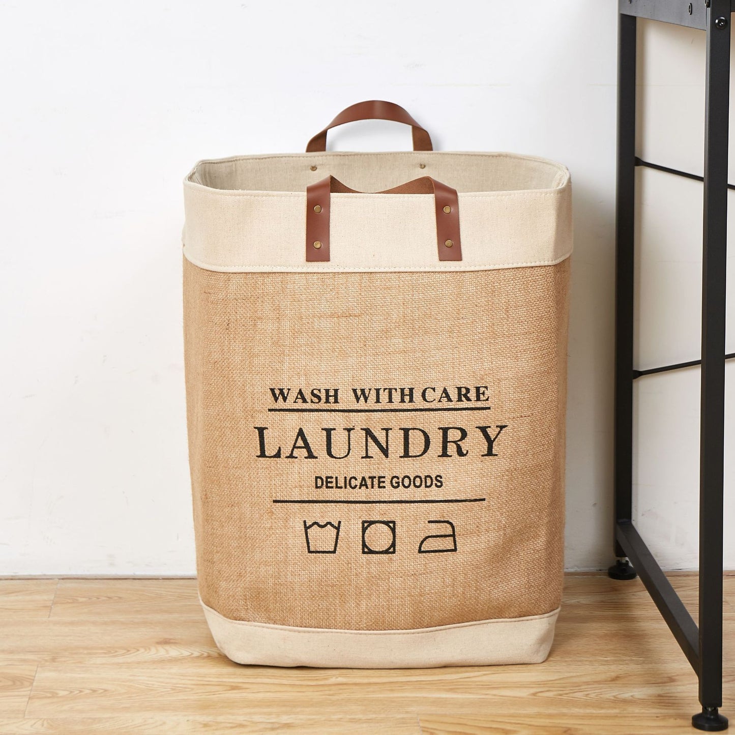 Sac de courses en toile de jute, grand, résistant à l'humidité