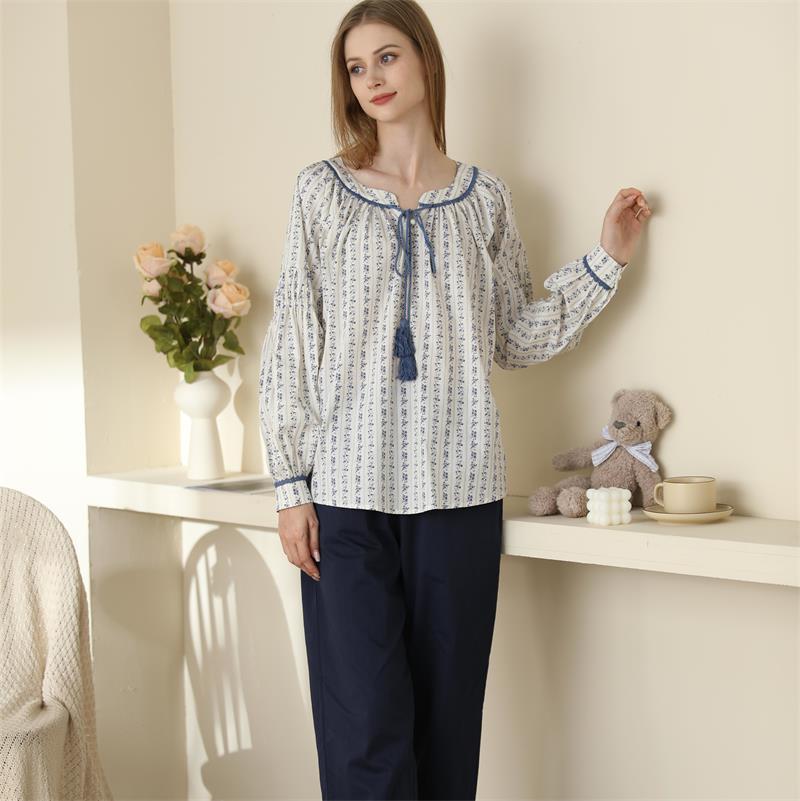 Pyjama Femme Rayé Col Rond