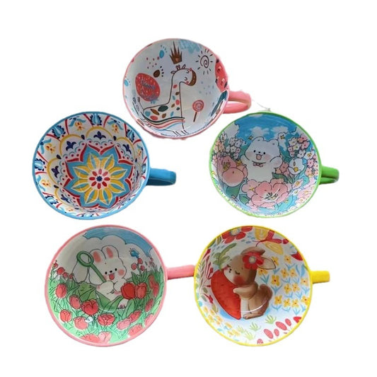 Ceramic Cup Cute Appearance Home Drinking Cup Hand Painted