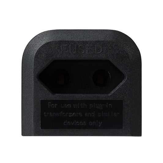 Convertisseur de prise secteur 2 broches EU vers 3 broches UK Maplin avec fusible 3 A - Noir