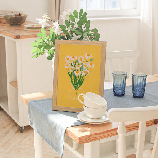 DAISY BUNCH IN GLASS VASE PRINT