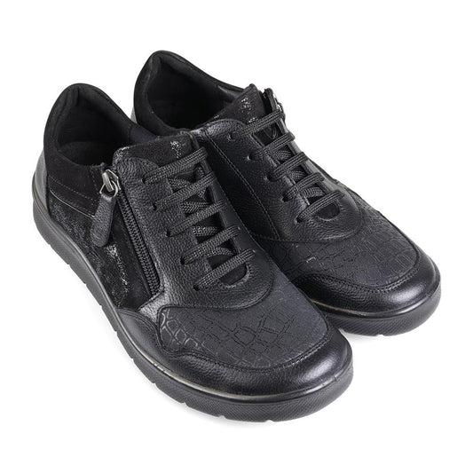 Padders Ladies Dual Fit Comfort 2E/3E INDIGO - Black Combi
