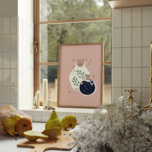 HERBS & POTIONS APOTHOCARY PRINT