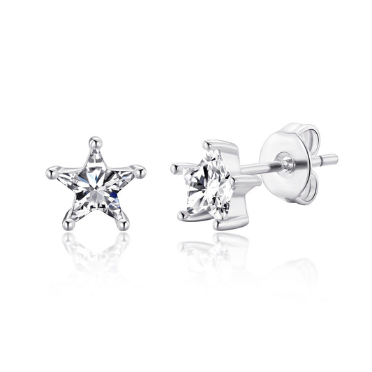 Thank You For Helping Me Shine Star Earrings Created with Zircondia® Crystals