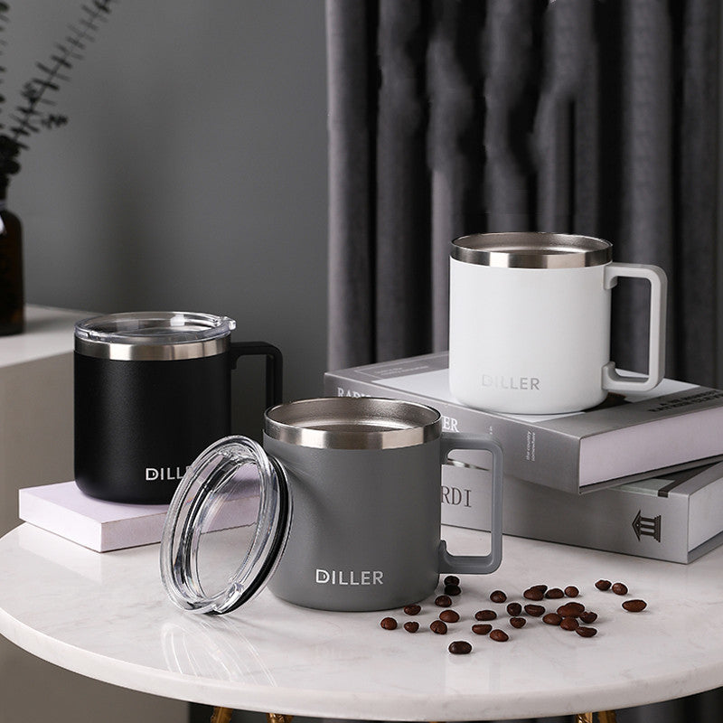 Tasse à thé en acier inoxydable avec anse de bureau