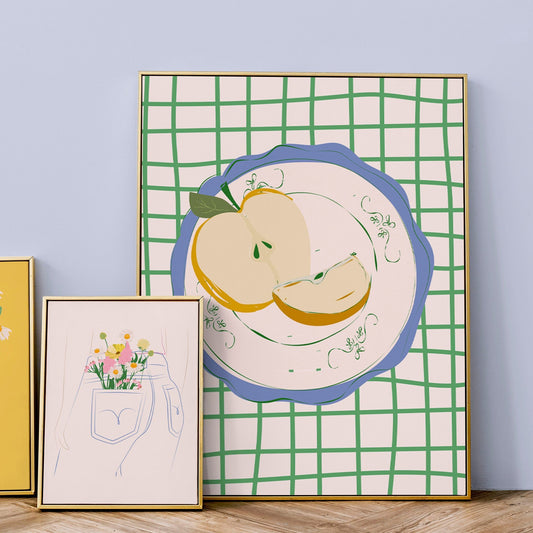 COLLECTING WILDFLOWERS (LEFT) PRINT