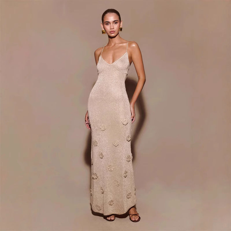 Robe salopette en tricot