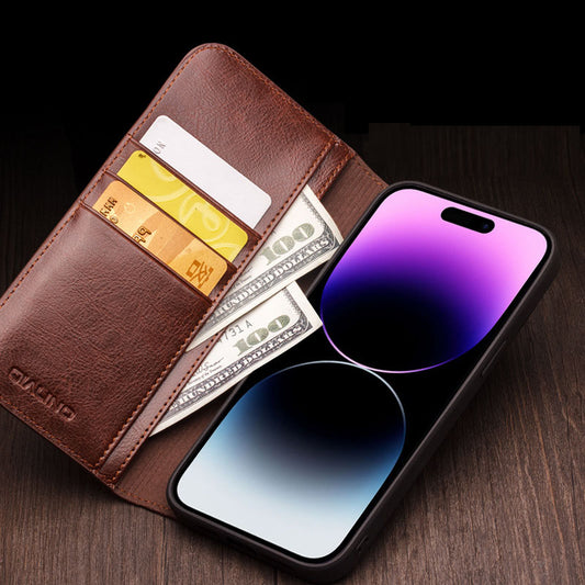 Leather flip protective phone case
