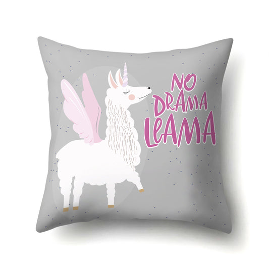 Creative Alpaca Polyester Pillow Cover