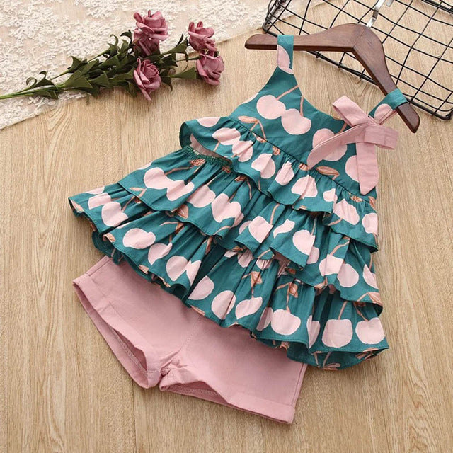 Ensemble t-shirt et short pour bébés filles