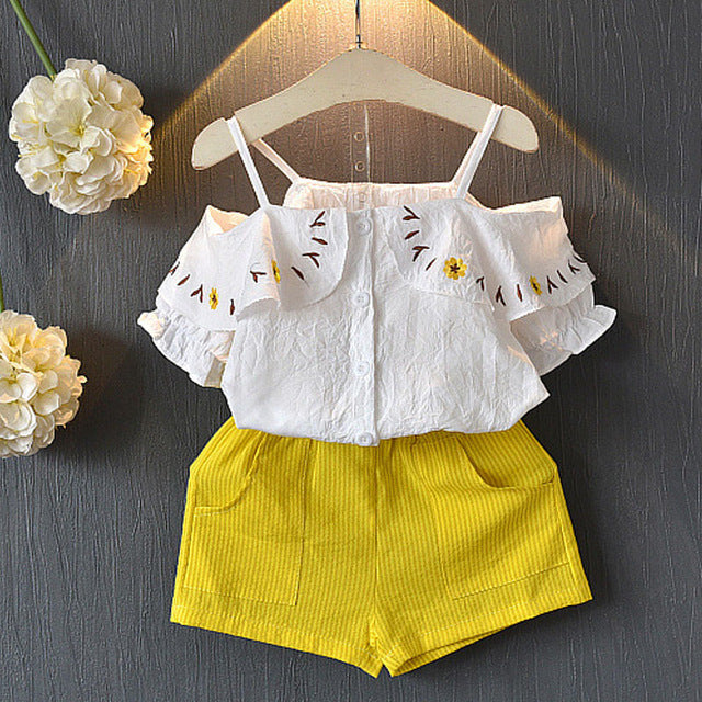 Ensemble t-shirt et short pour bébés filles