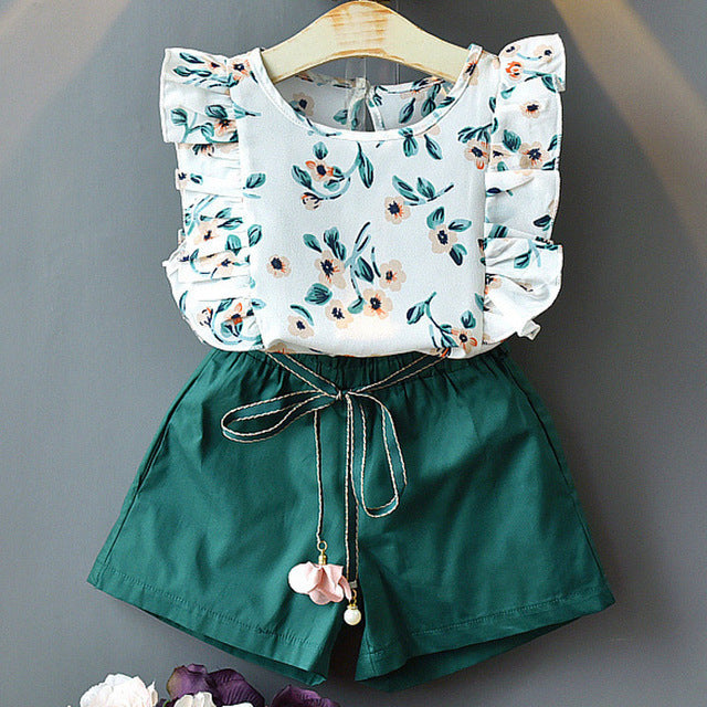 Ensemble t-shirt et short pour bébés filles
