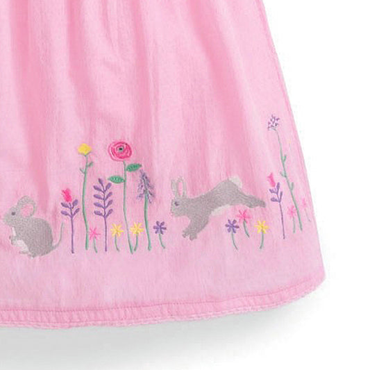Girl Dress Cotton Short-Sleeved