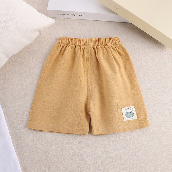 Korean Cotton Linen Kids Summer Shorts