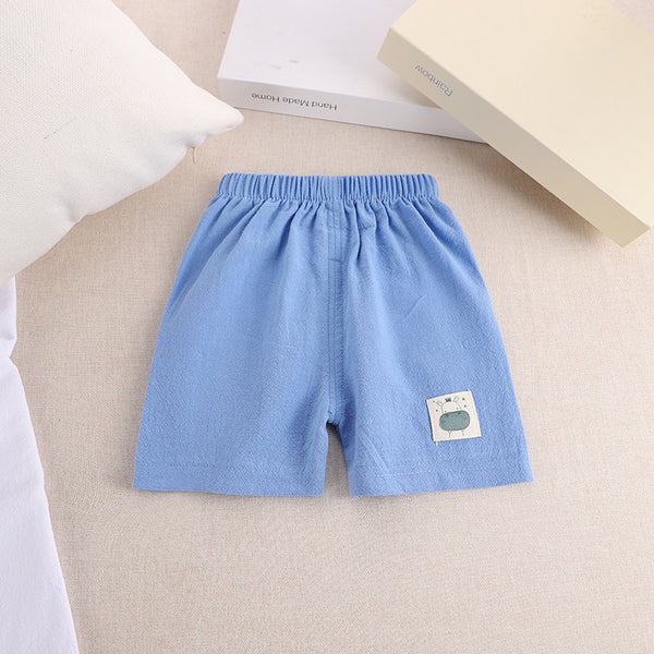 Korean Cotton Linen Kids Summer Shorts