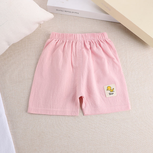 Korean Cotton Linen Kids Summer Shorts