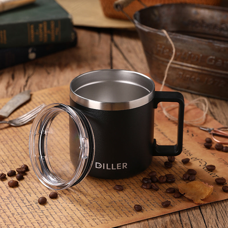 Tasse à thé en acier inoxydable avec anse de bureau