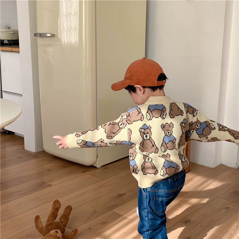 Pull enfant motif ours