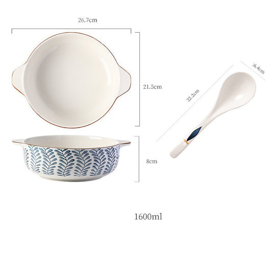 Ceramic Binaural Baked Rice Bowl