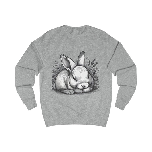 Bunny Unisex Cotton Sweatshirt - Soft Animal Design Sweatshirt