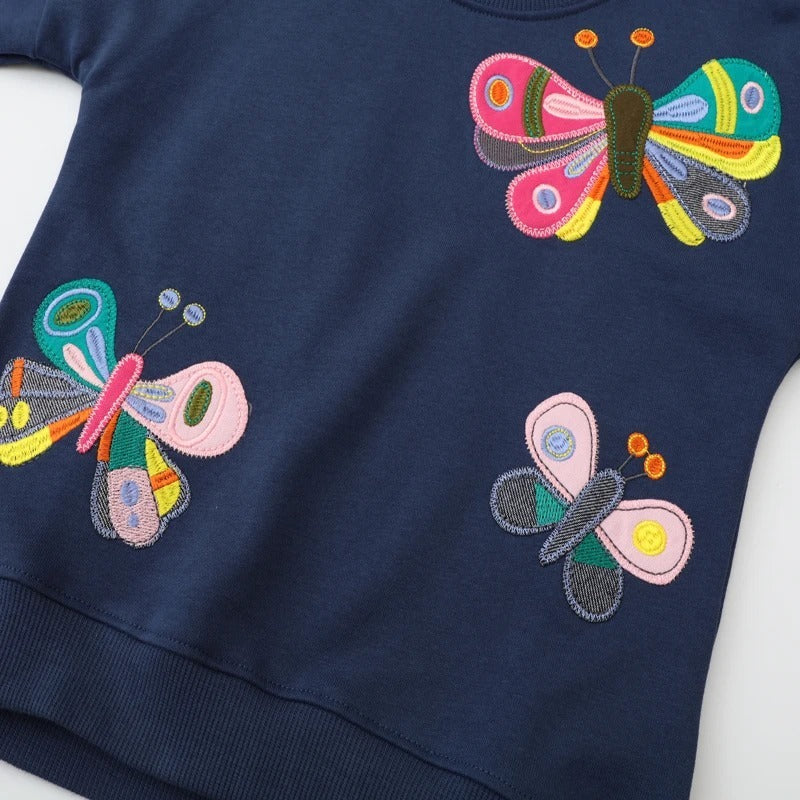 Girls Cartoon Sweater Casual Long-sleeved Top