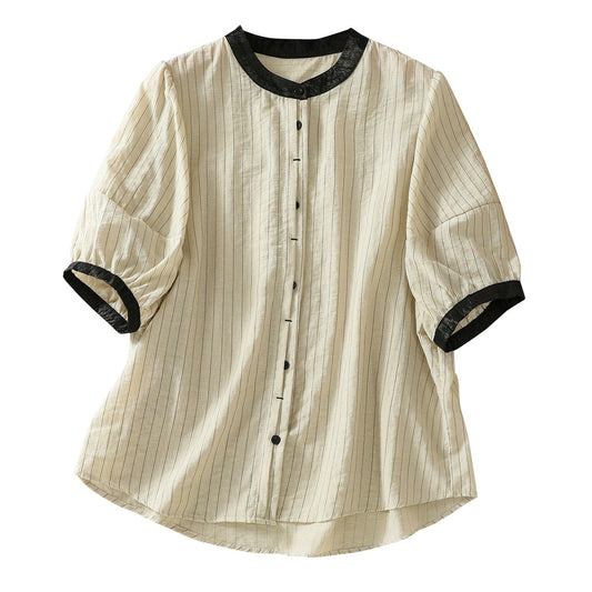 Summer Loose Youthful-looking Chic Puff Sleeve Small Shirt Top