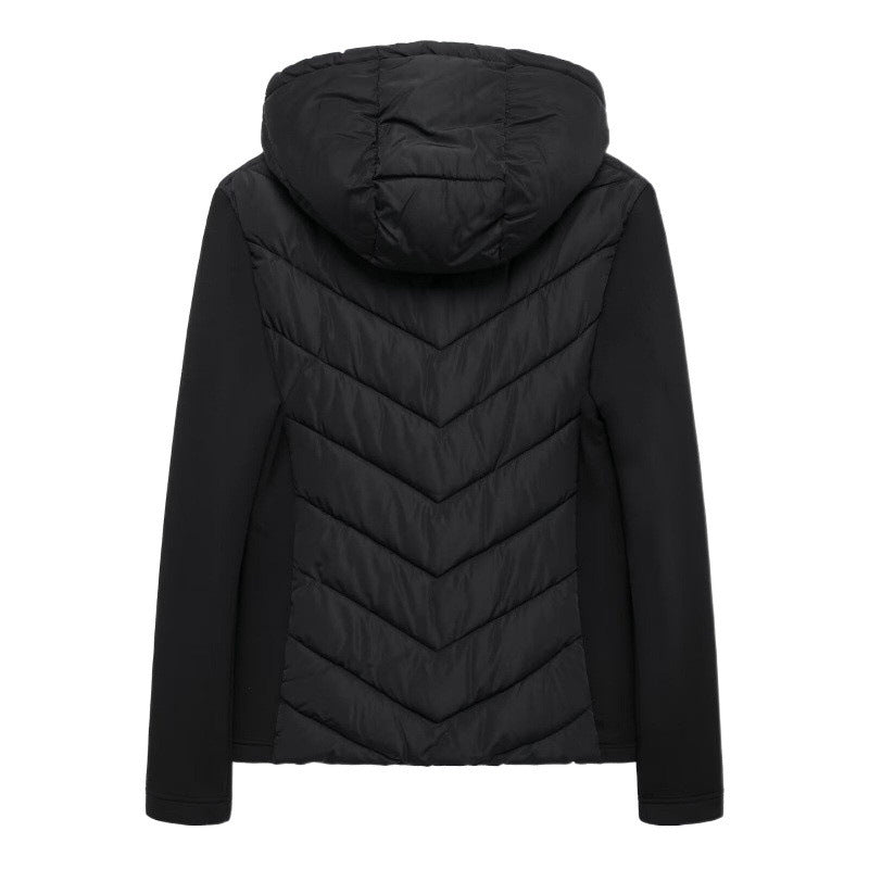 Manteau à col montant et manches longues en coton ouatiné