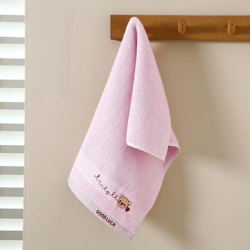 Serviette pour enfants en pur coton à motif de dessin animé