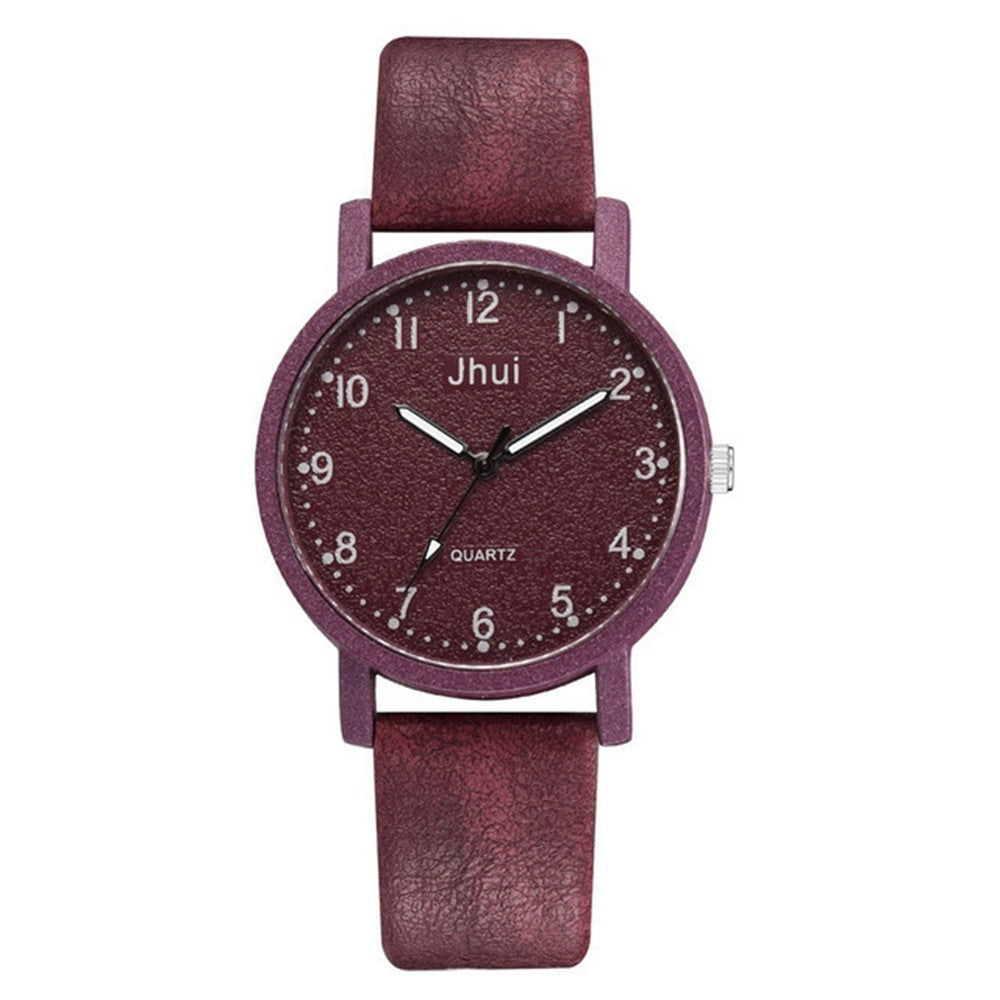 Montre à quartz femme à chiffres simples