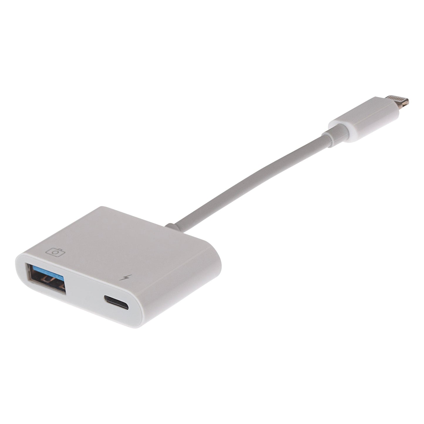 Lightning to USB-A Adapter with Charging Port - Maplin