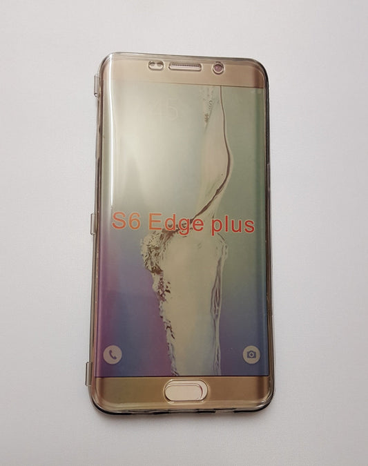 TPU Flip Wallet Smoke Black Case - For Samsung Galaxy S6 edge+