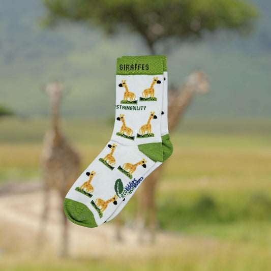 GRINNING GIRAFFE ORGANIC COTTON KIDS SOCKS