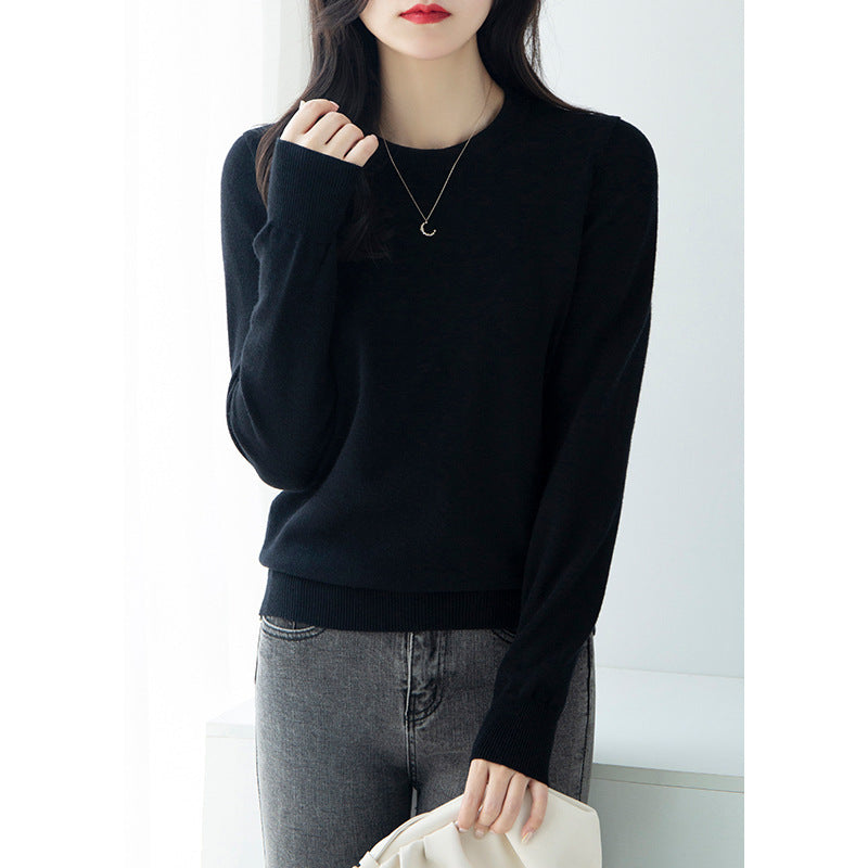 Womens Half High Collar Knitted Bottoming Shirt Sweater - Stuffs & Savers