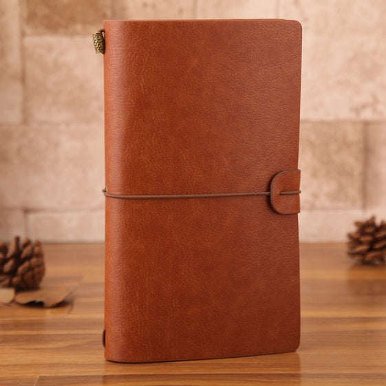 Carnet de voyage vintage en cuir format A6