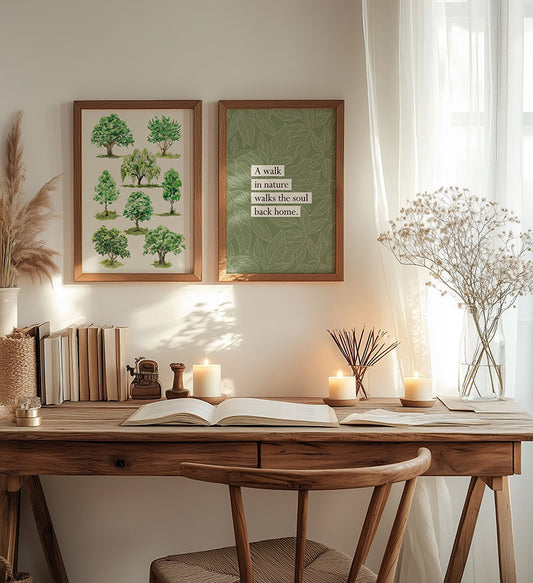 A WALK IN NATURE BOOK QUOTE PRINT