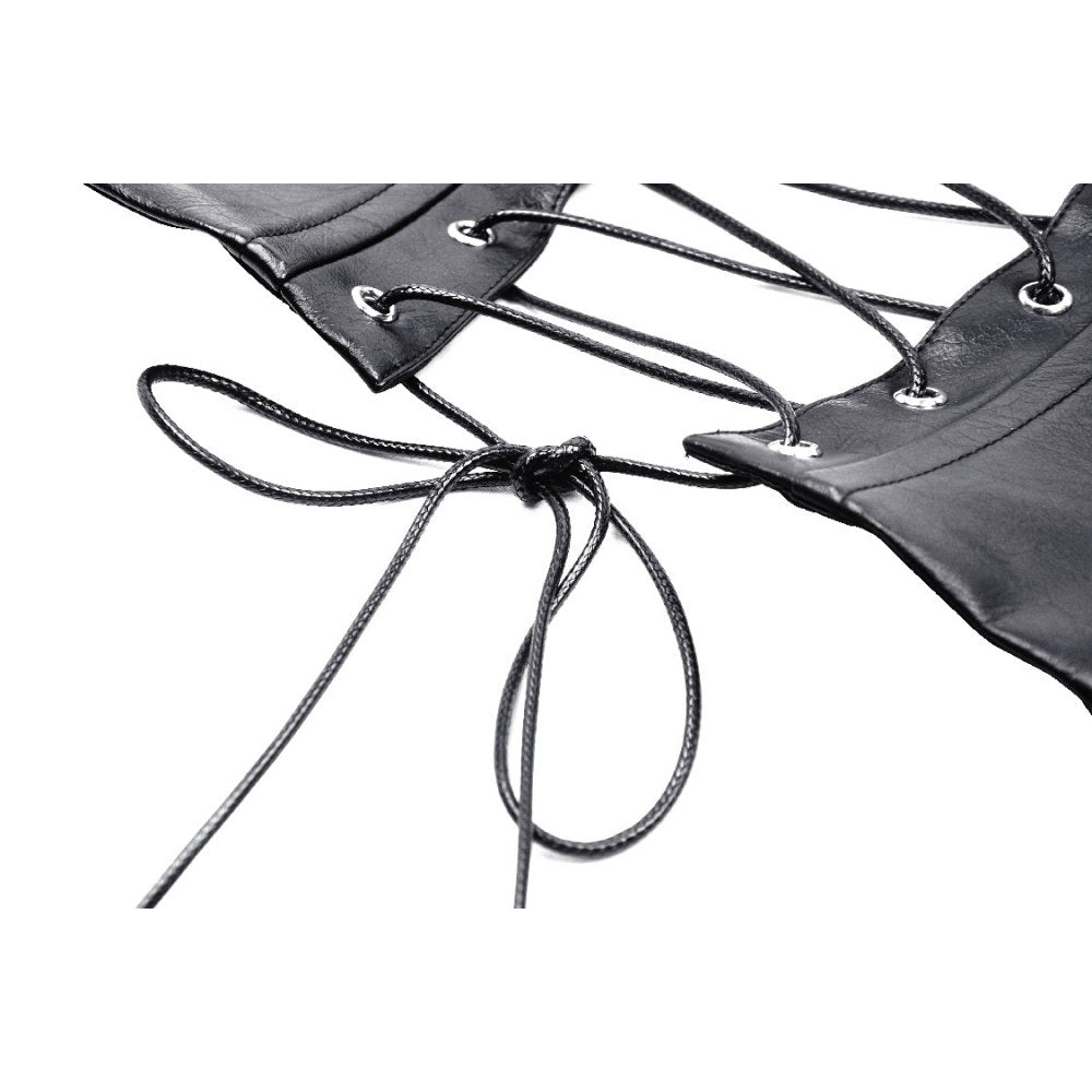 Dark in Love Elvira Faux Leather Layered Goth Waist Belt