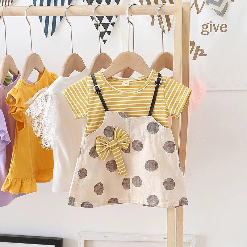 Robe d'été pour enfants, robe de princesse, robe à manches courtes