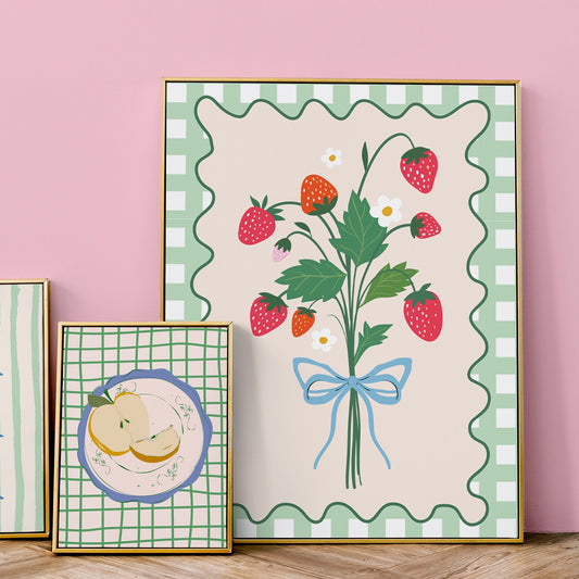STRAWBERRY BUNCH SOFT MINT PRINT