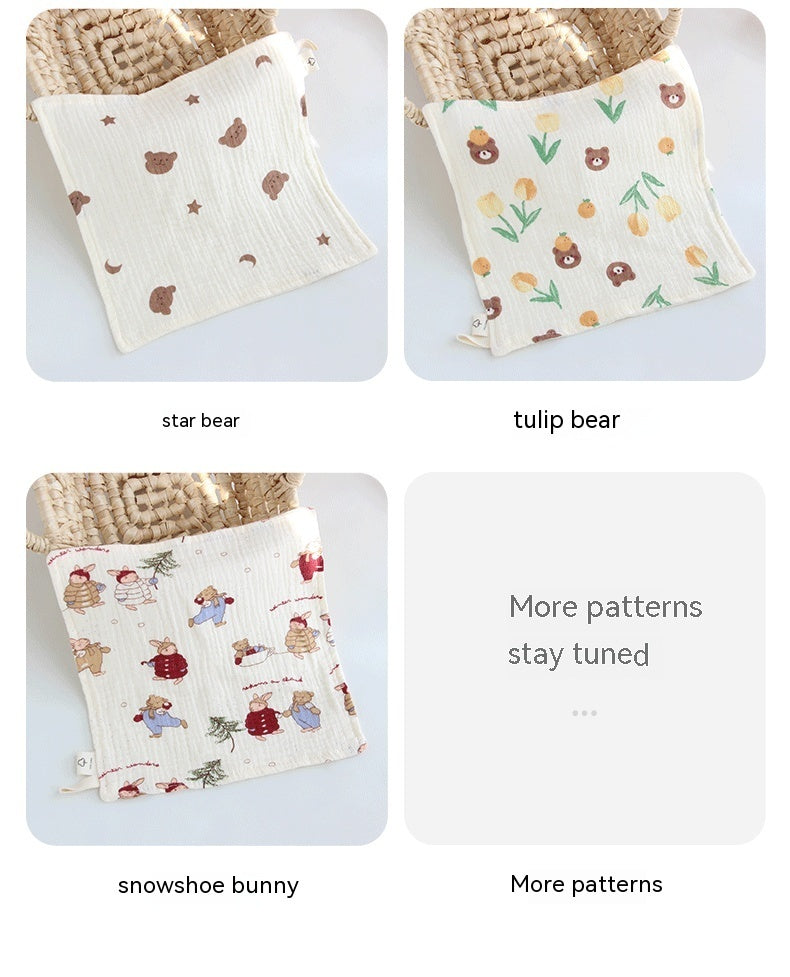 Baby Four-Layer Gauze Towel - Floral Print